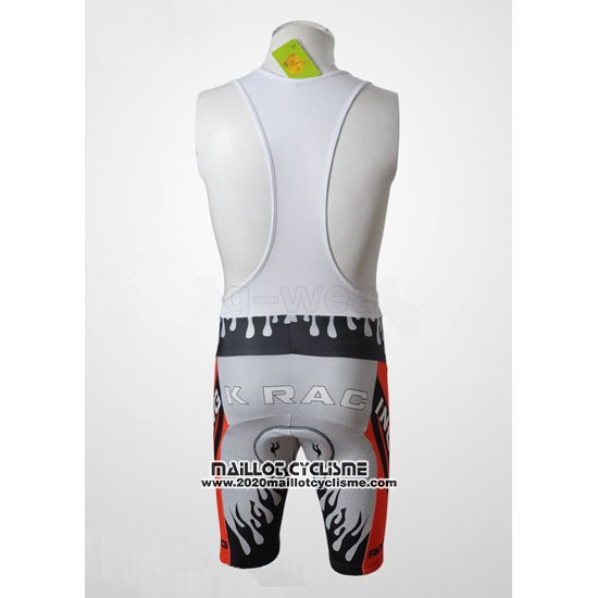 2010 Maillot Ciclismo Rock Racing Rouge et Bleu Clair Manches Courtes et Cuissard